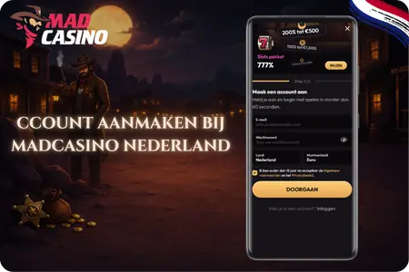 Account registreren bij MadCasino in Nederland